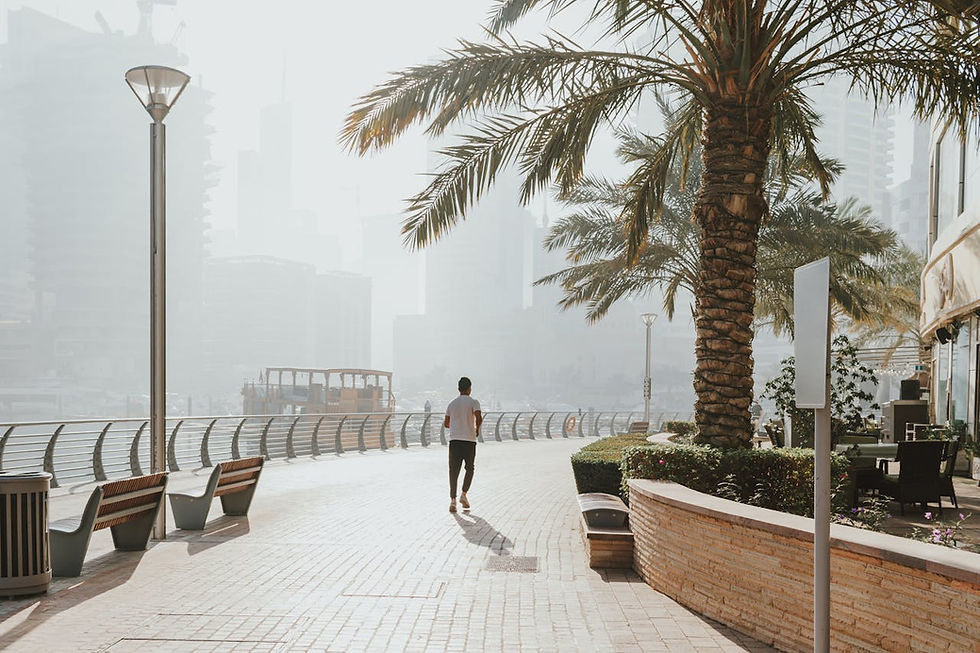 a person doing a sunrise jog to reset their circadian rhythm