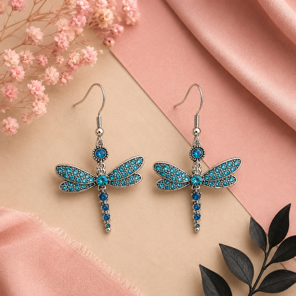 Boucles d'oreilles libellule