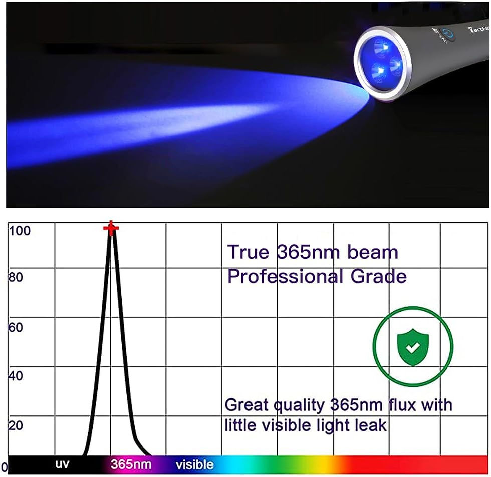 Miniatura: The light wave of M1 UV Flashlight Pet Urine Detector is fixed at 365nm