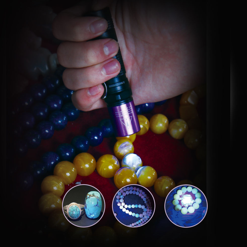 Miniature : T1 UV flashlight can illuminate jade