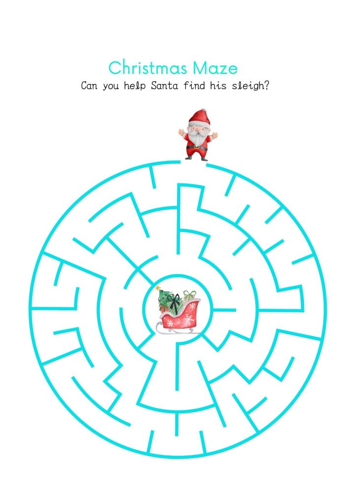 printable Christmas worksheets