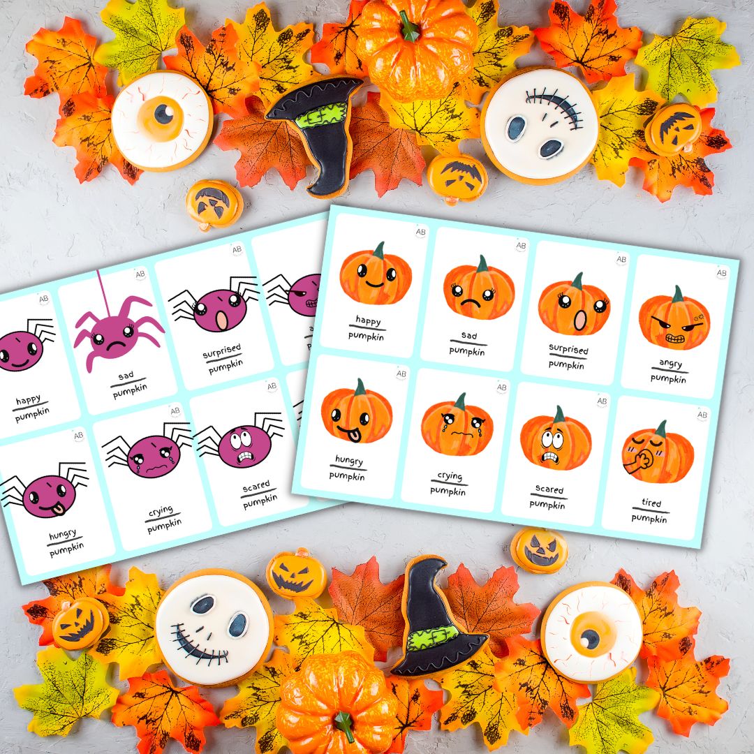Halloween emoji flashcards