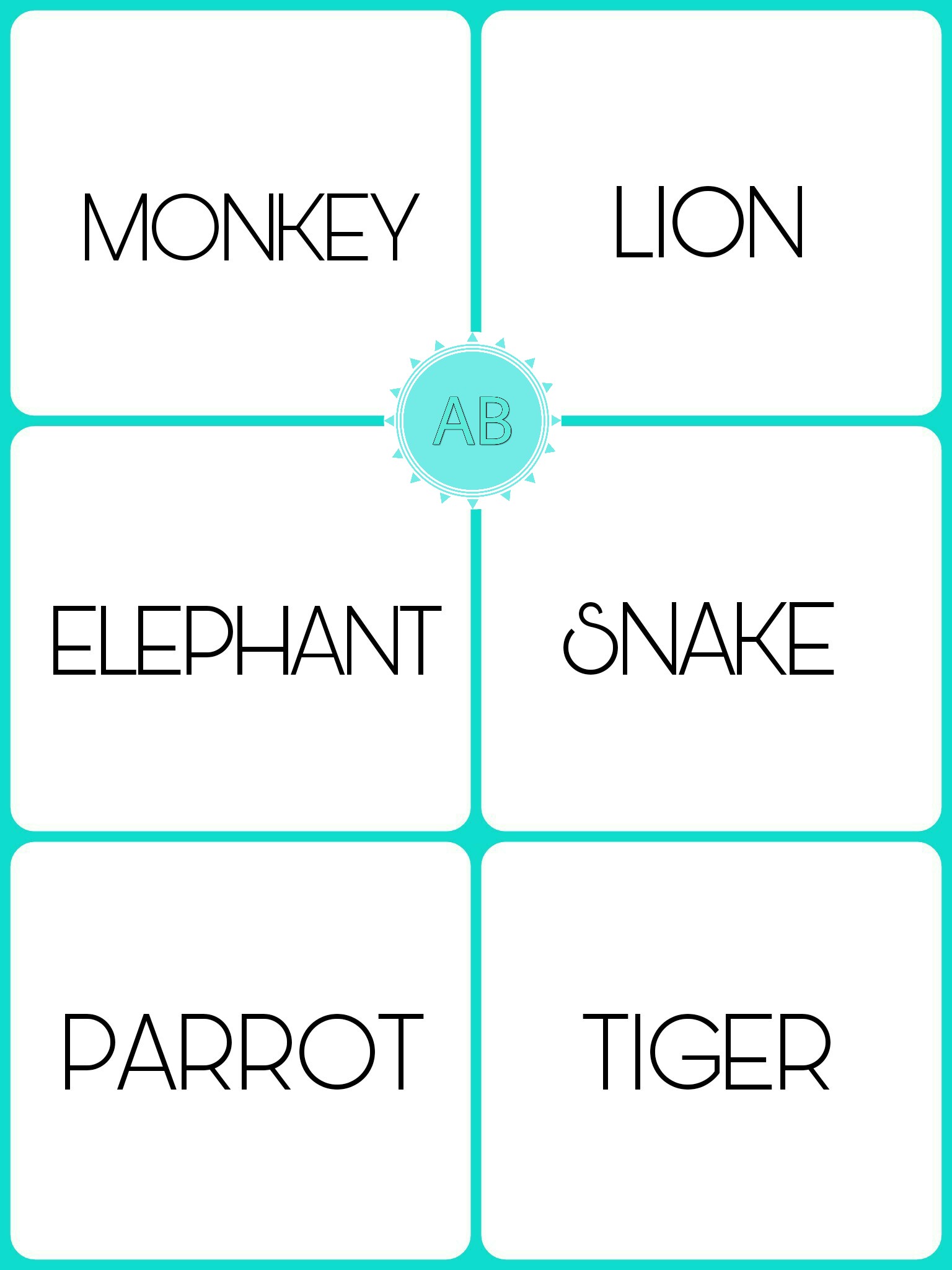 Karty wyrazowe do druku printables