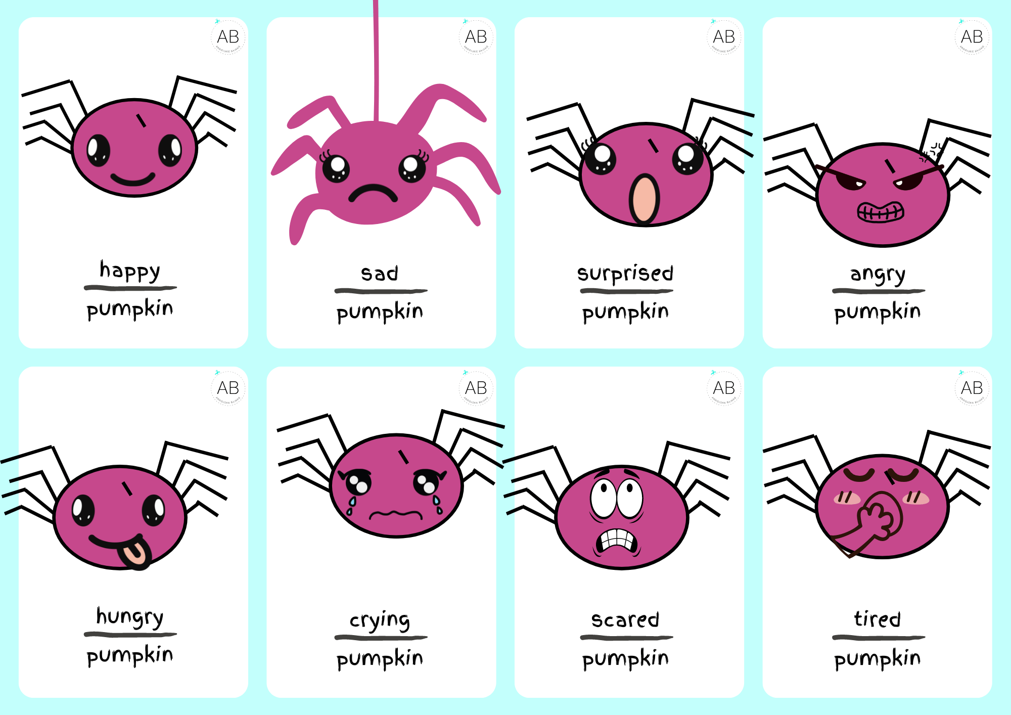 Halloween emoji spiders