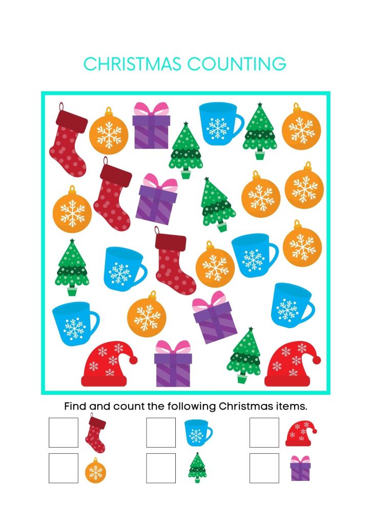 printable Christmas worksheets