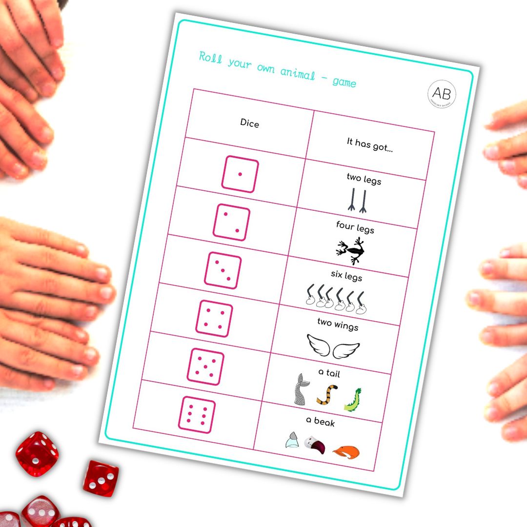 Printable animal game
