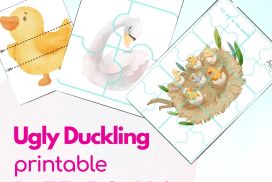 Brzydkie kaczątko puzzle do druku