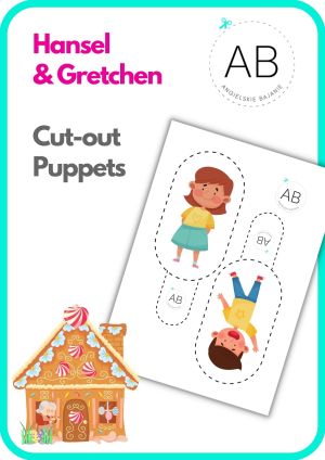 Jaś i Małgosia – kukiełki do wydruku – Hansel and Gretchen cut-out puppets