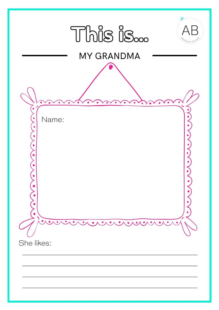 Grandparents day wksheet
