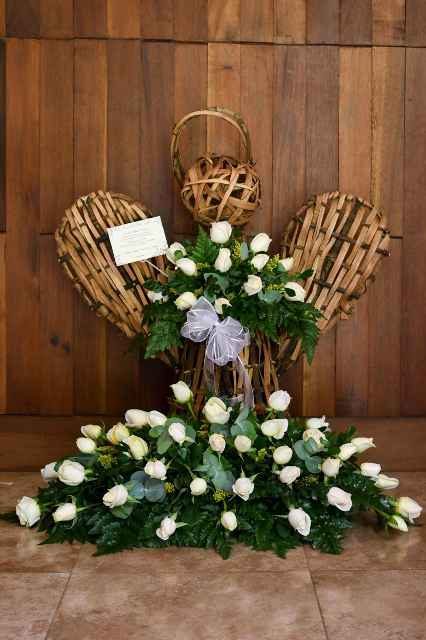 Angel of 48 White Roses