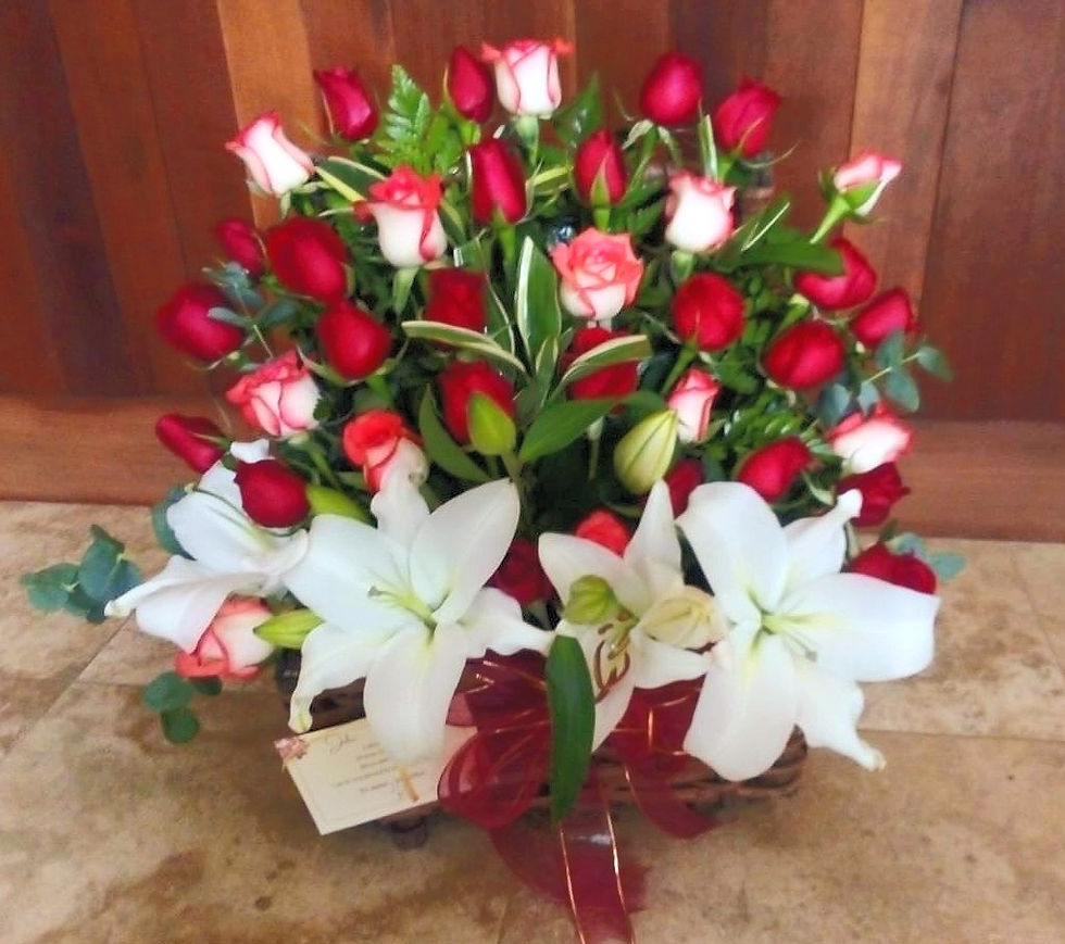 Thumbnail: Chest of 36 Roses and Lilies