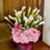 Thumbnail: Black Tall Box – Calla Lilies & Hydrangeas with Ferrero