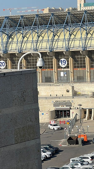 Security cameras from the outside of the Arena Stadium from Jerusalem
