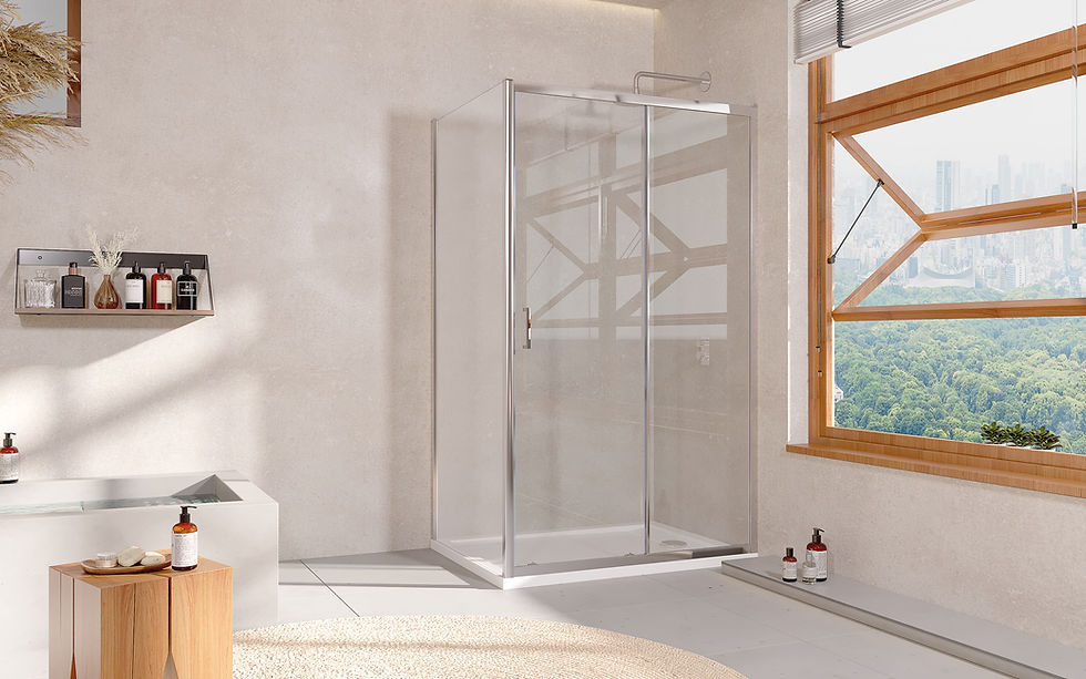 900mm Semi Frameless Side Panel w. easy clean