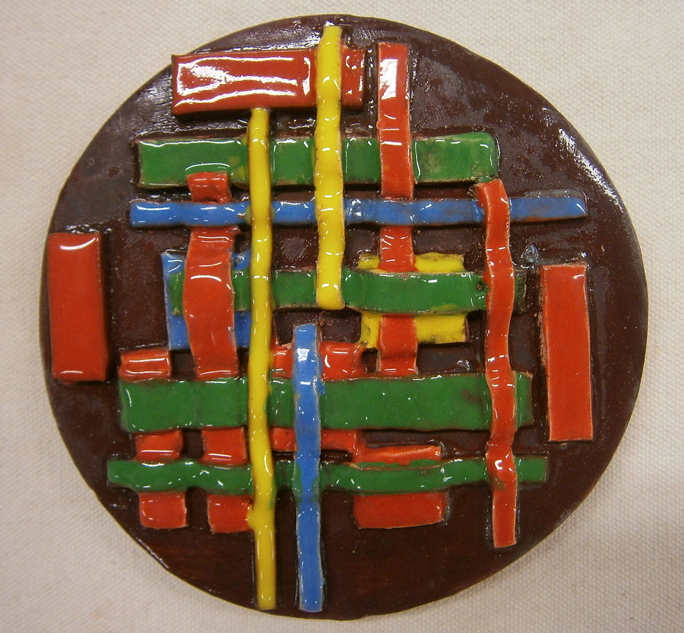 Glazed and fired ceramic clay tile