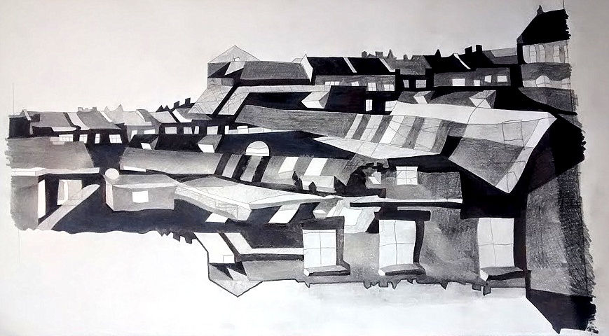 ink and pencil tonal study