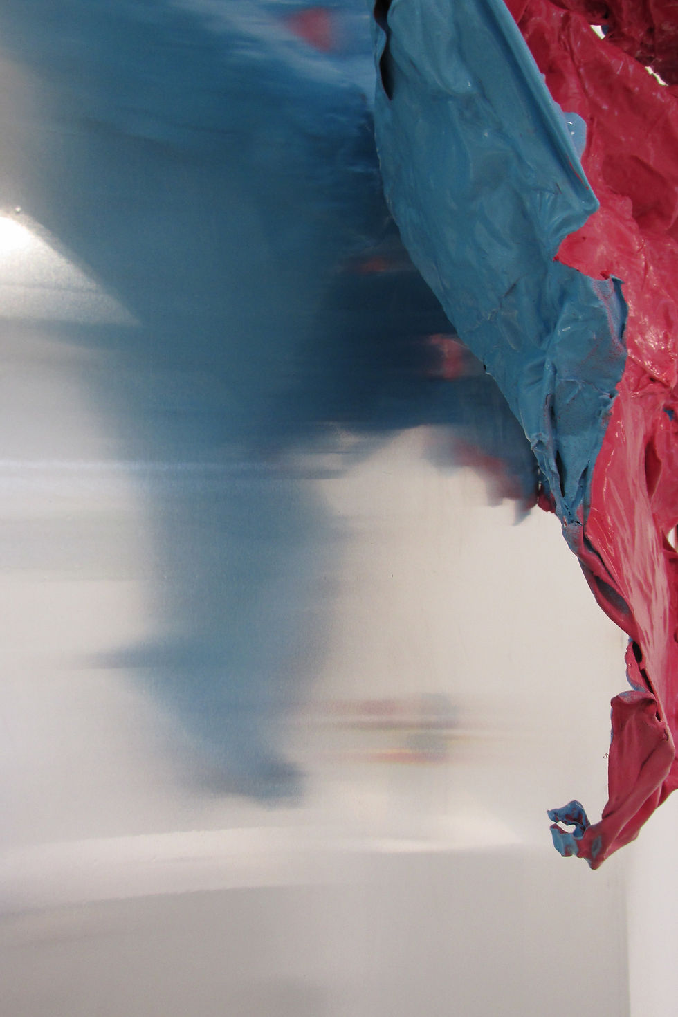 Vacuumed plastic, spray paint