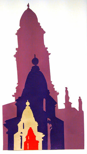 Emulsion painted paper cut out