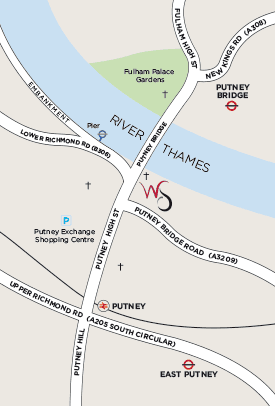 St. Mary's Church, Putney map