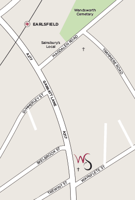 St. Andrew's Church, Earlsfield map