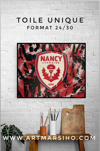 Fanion En Tissu AS Nancy Lorraine - Supporteur Football - Neuf - Fabriqué En France