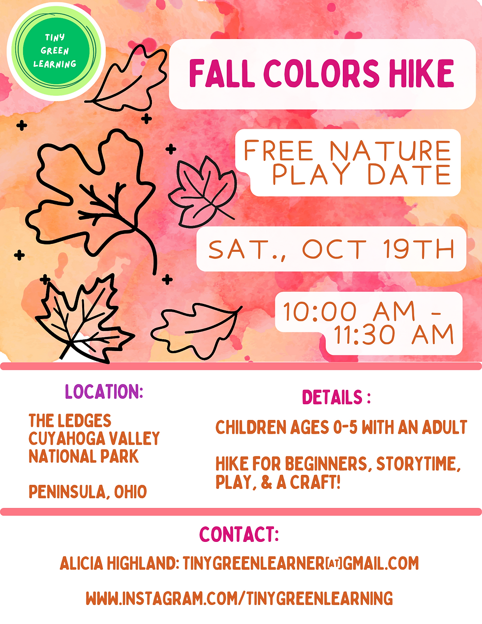 Nature Play Date: Fall Colors Hike
