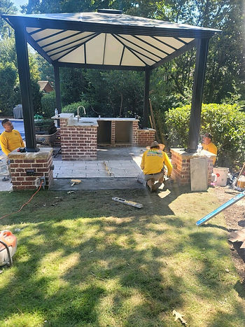 Our team installing Sod