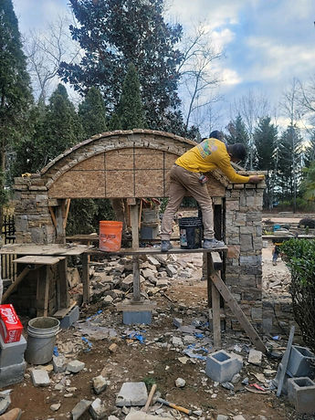 Creating An Arch Stone Entrance