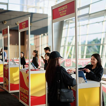 Event registration booth design for McDonald’s Reignite staff engagement programme