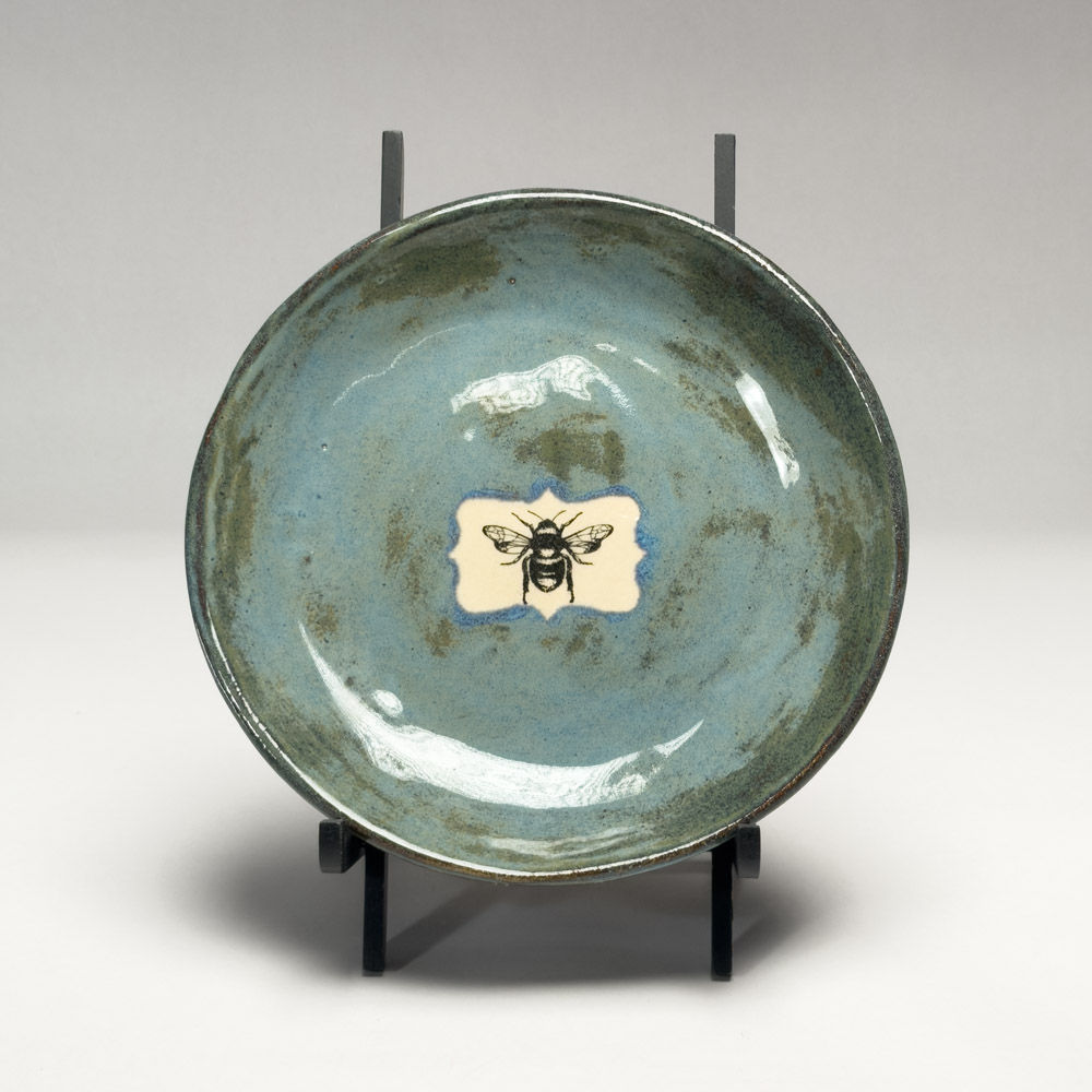 Blue Bumblebee Plate Small