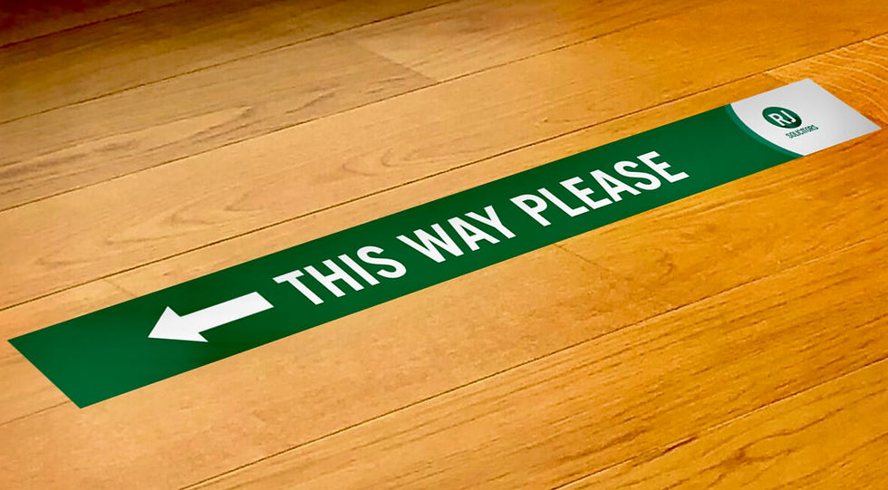 this way sample of our floor decals