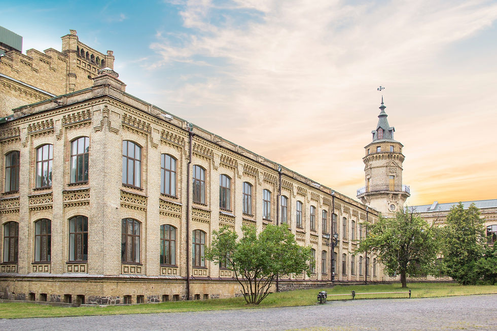 Beautiful view of the Kyiv Polytechnic Institute named after Igor Sikorsky in Kyiv, Ukrain