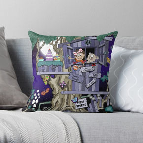 Flutterbug Teahouse throw cushion by Duffey