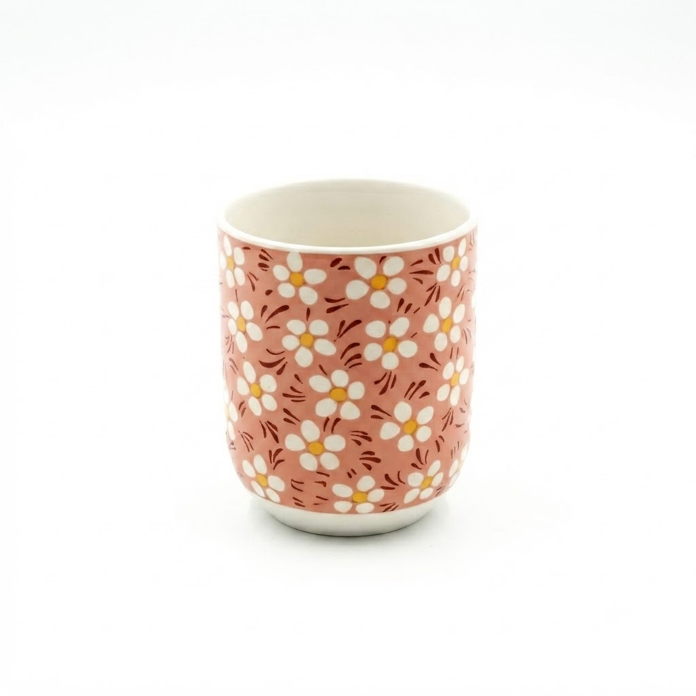 Miniatura: Copinho de porcelana Copo Petals com capacidade de 150 ml e tamanho de 8 x 6,5 cm da marca Multiart.
