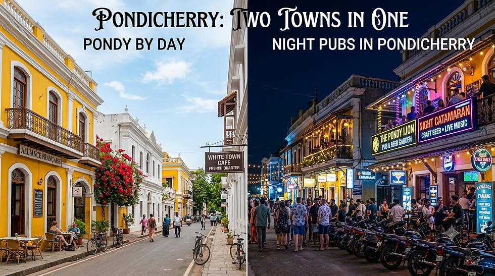 Pondy by Day, Night Pubs in Pondicherry