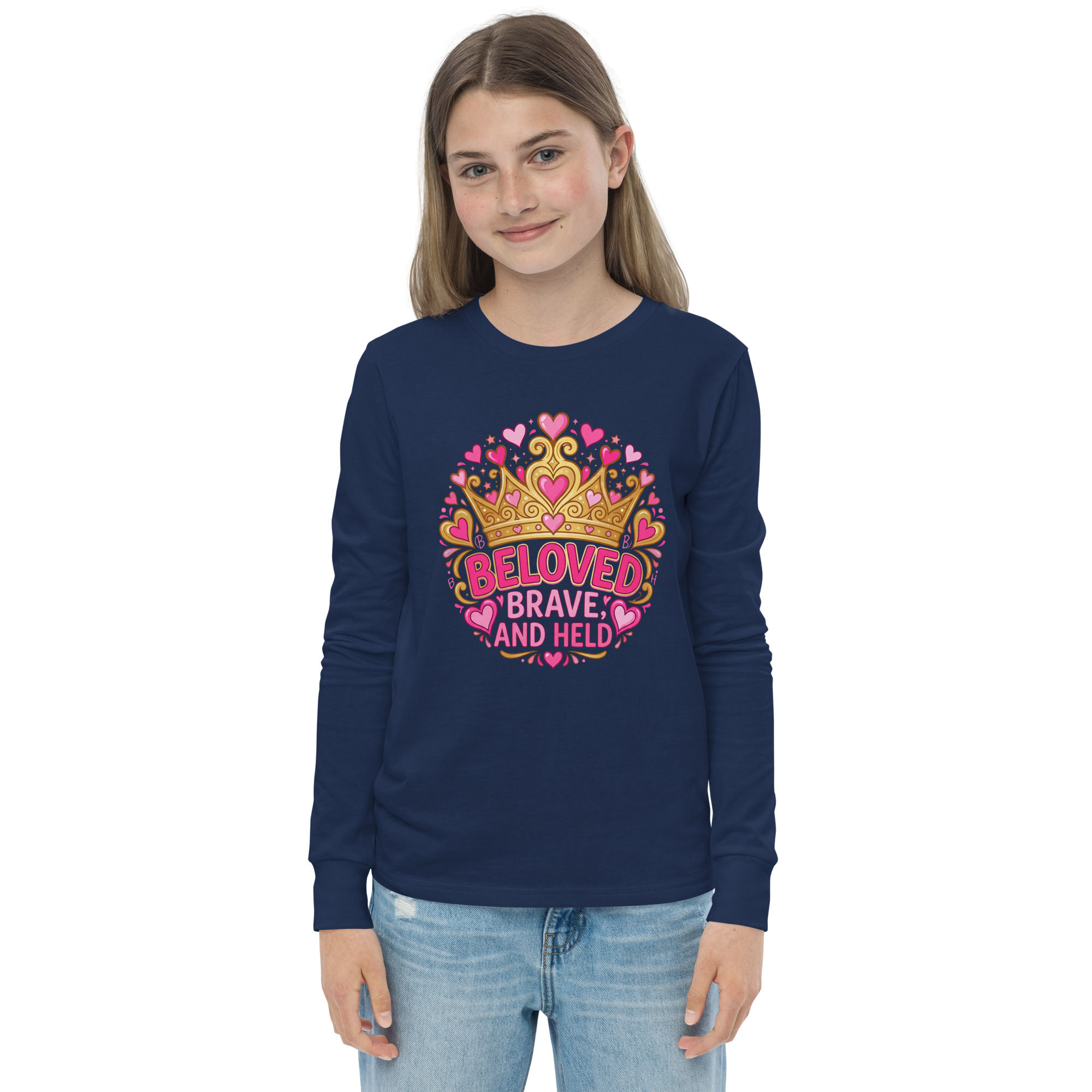 Beloved Brave and Held Youth long sleeve tee