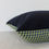 Miniature : Coussin carré double face vichy / lainage