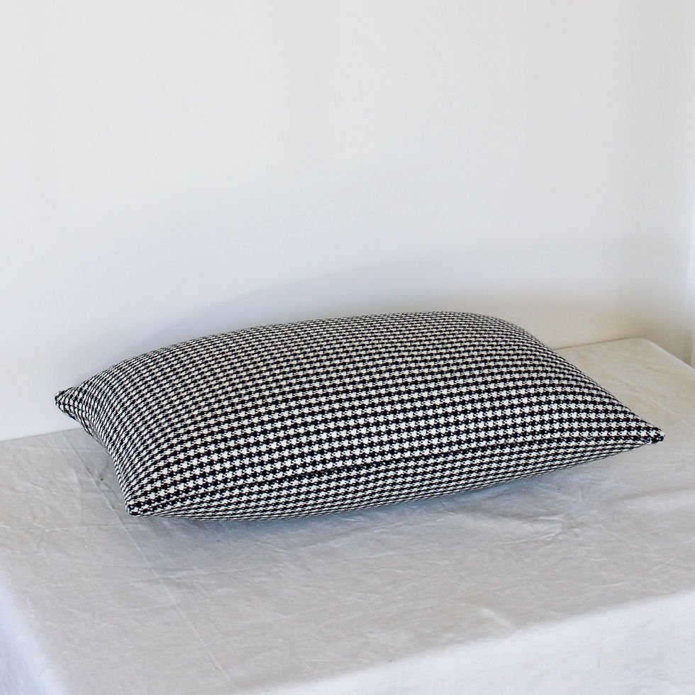 Miniature : Coussin rectangle lainage pied de poule