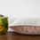 Miniature : Coussin rectangle double face velours / lin