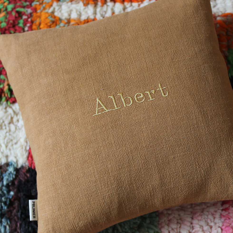 Miniature : Coussin de naissance en lin