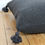Miniature : Coussin carré XXL bouclette gris anthracite