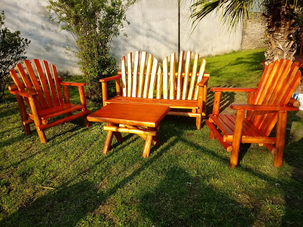 Miniatura: Juego de sillones rústicos