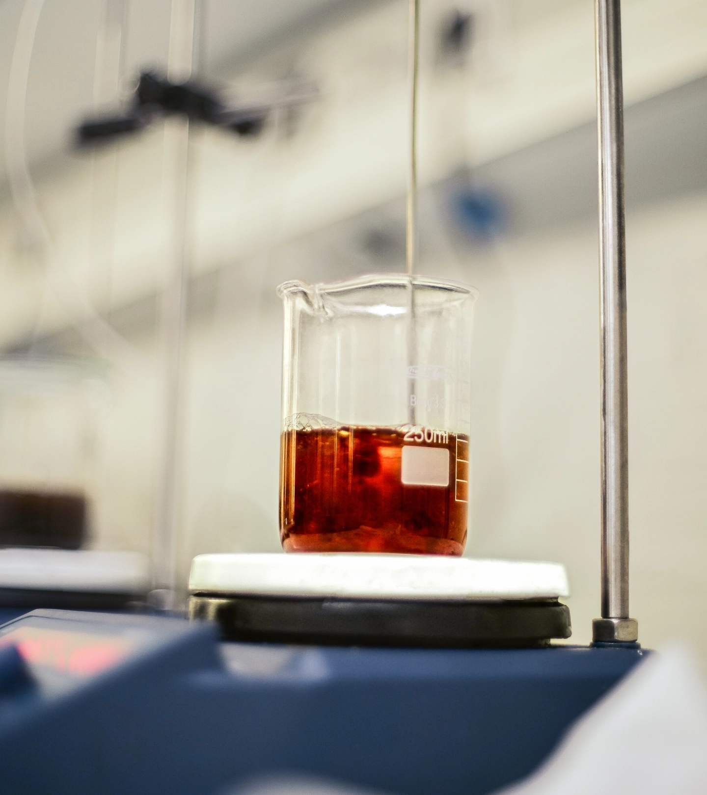 Lab image of beacon with oil