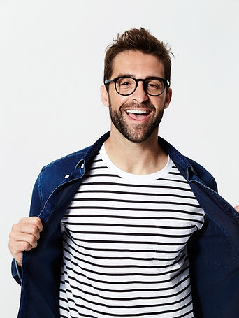 Man with Striped T-shirt