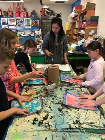 Batik painting station