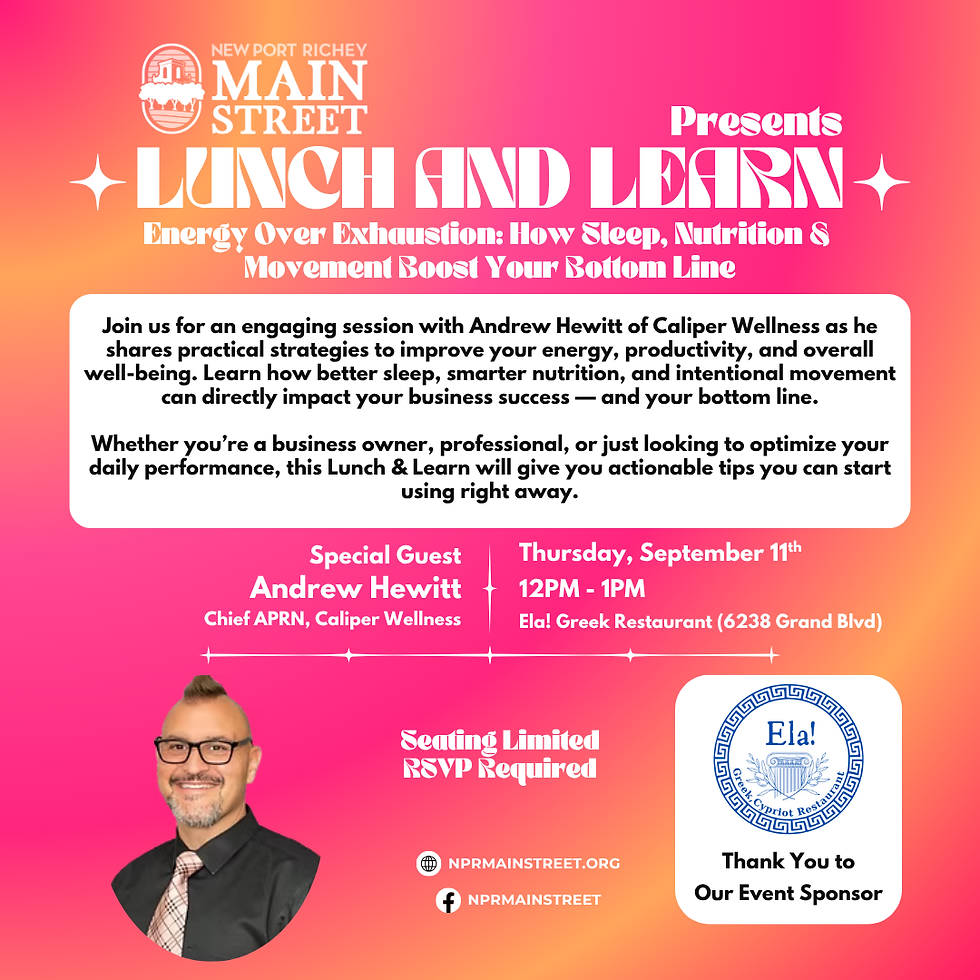 Lunch & Learn with Andrew Hewitt – Caliper Wellness