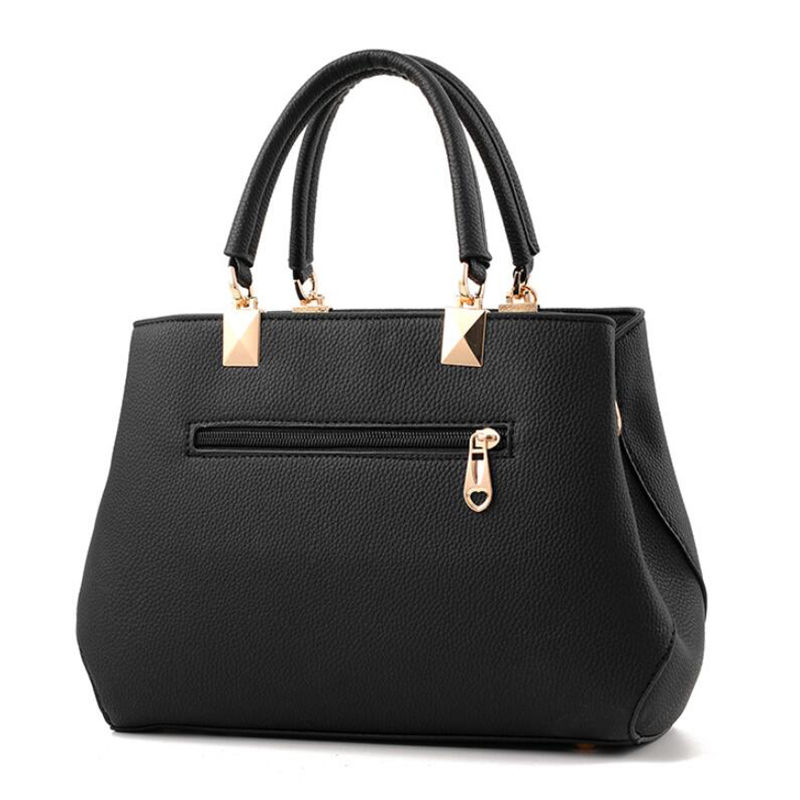 Thumbnail: Elegant Pebbled Leather Top-Handle Bag