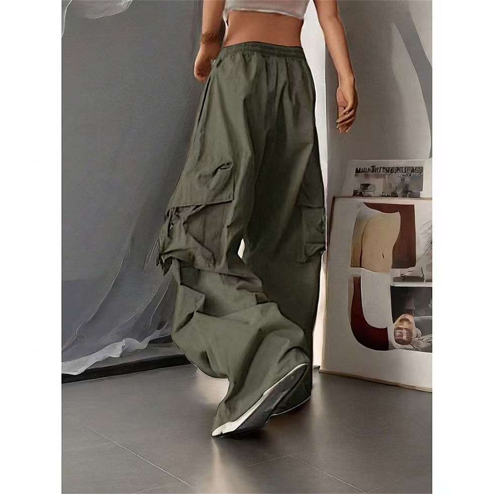 Thumbnail: Olivia Streetwear Cargo Pants – Oversized Comfort