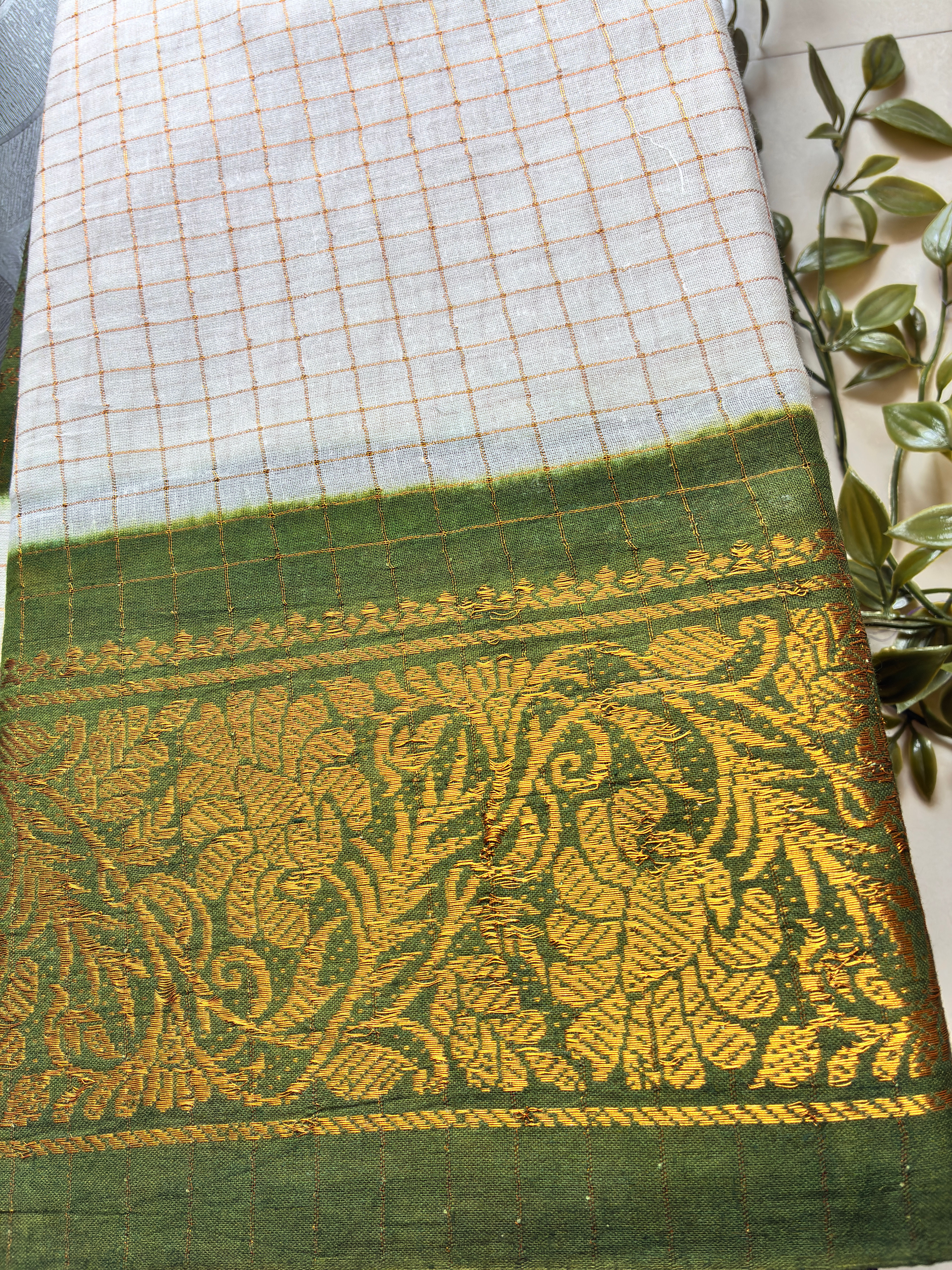 Sungudi Cotton-Green