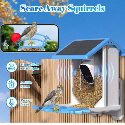 Miniatura: Solar Bird Feeder With Camera